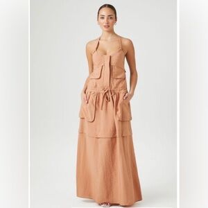 NWT - FOREVER 21 Tie-Waist Halter Maxi Dress